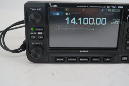 U20345 Used ICOM IC-705 HF/50/144/430MHz All-Mode w/D-STAR 10W QRP Transceiver