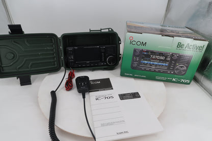 U20345 Used ICOM IC-705 HF/50/144/430MHz All-Mode w/D-STAR 10W QRP Transceiver