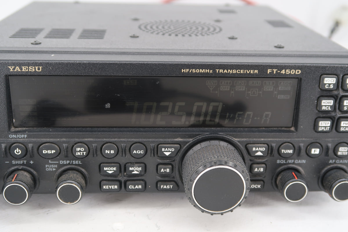 U20350 Used Yaesu FT-450D HF/50MHz Transceiver Screen Issue