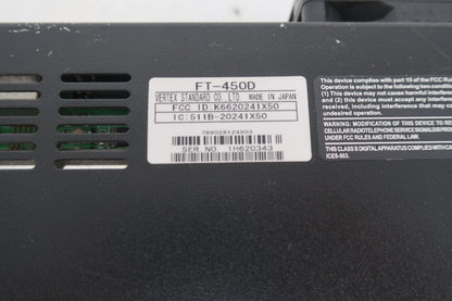 U20350 Used Yaesu FT-450D HF/50MHz Transceiver Screen Issue