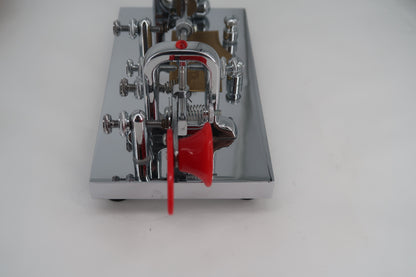 U20356 Used Vibroplex Original Bug Semi-Automatic Key Jeweled  w/Clear Acrylic Case