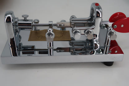 U20356 Used Vibroplex Original Bug Semi-Automatic Key Jeweled  w/Clear Acrylic Case