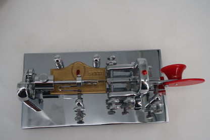 U20356 Used Vibroplex Original Bug Semi-Automatic Key Jeweled  w/Clear Acrylic Case