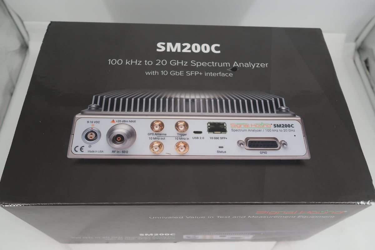 U20360 UnUsed Signal Hound SM200C 100kHz to 20 GHz Spectrum Analyzer with 10GbE SPE+ Interface