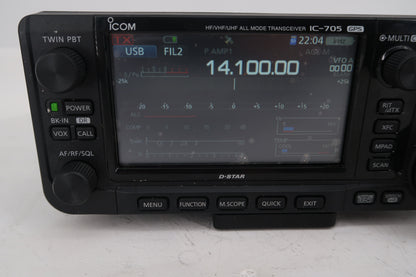 U20366 Used ICOM IC-705 HF/50/144/430MHz All-Mode w/D-STAR 10W QRP Transceiver
