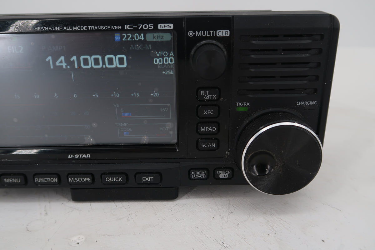 U20366 Used ICOM IC-705 HF/50/144/430MHz All-Mode w/D-STAR 10W QRP Transceiver