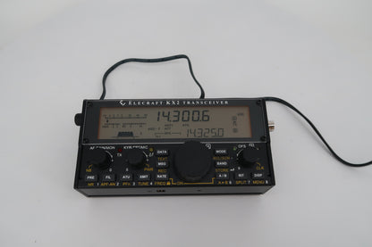 U20421 Used Elecraft KX2 80-10M SSB/CW/Data QRP 10W Transceiver w/KXAT2 Automatic Antenna Tuner & Extras
