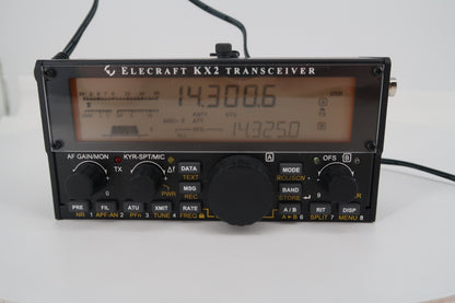 U20421 Used Elecraft KX2 80-10M SSB/CW/Data QRP 10W Transceiver w/KXAT2 Automatic Antenna Tuner & Extras