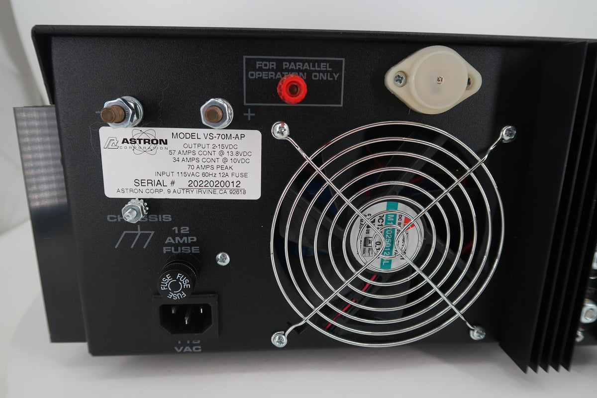 U20422 Used Astron VS-70M-AP Variable Heavy Duty Linear Power Supply 2-15Vdc/70A Peak