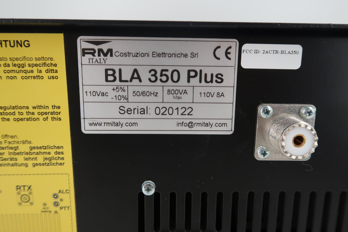 U20457 Used RM Italy BLA350 Plus HF Linear Amplifier 300W