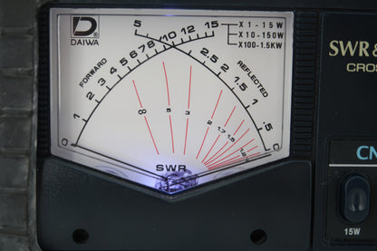 U20465 Used Daiwa CN-501H Cross Needle SWR/Wattmeter HF/VHF 1.5kW
