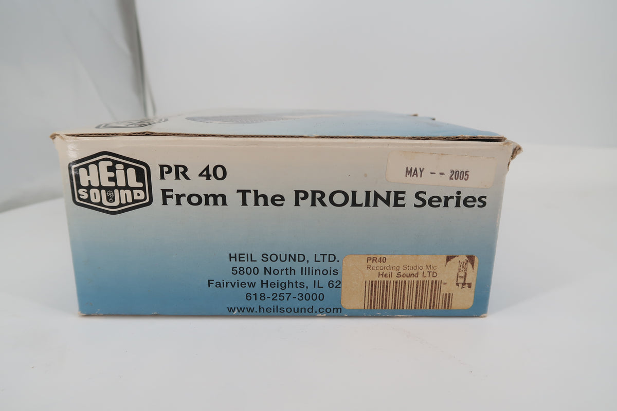 U20467 Used Heil Sound PR 40 Dynamic Microphone Champagne with Collector Case