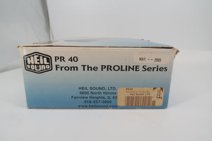 U20467 Used Heil Sound PR 40 Dynamic Microphone Champagne with Collector Case
