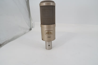 U20467 Used Heil Sound PR 40 Dynamic Microphone Champagne with Collector Case
