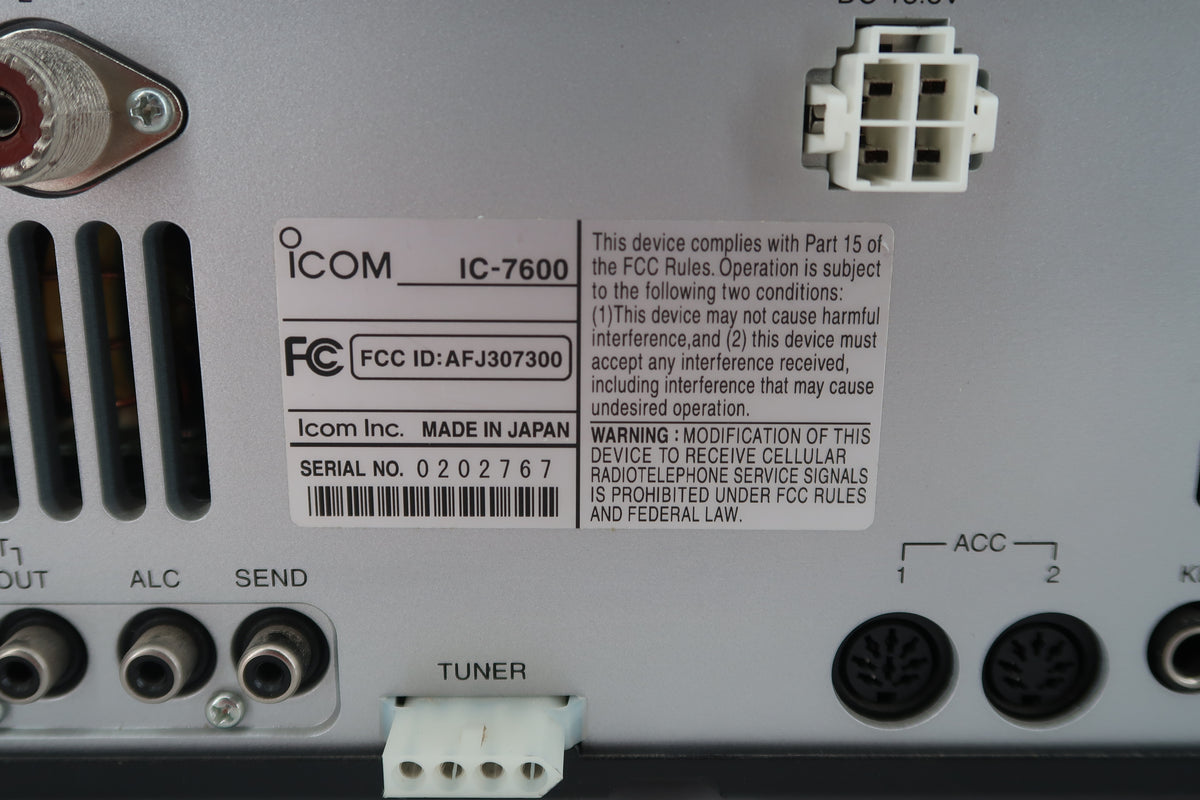 U20480 Used ICOM IC-7600 HF/50MHz All-Mode Transceiver