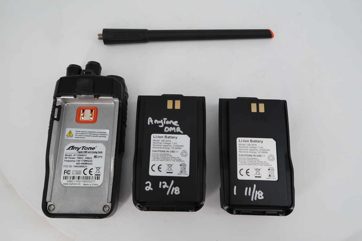 U20484 Used AntyTone AT-D868UV VHF/UHF FM/DMR GPS 7W Handheld Transceiver