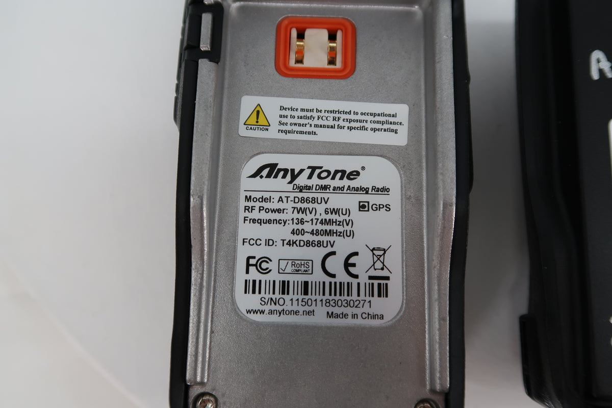 U20484 Used AntyTone AT-D868UV VHF/UHF FM/DMR GPS 7W Handheld Transceiver