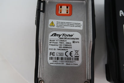 U20484 Used AntyTone AT-D868UV VHF/UHF FM/DMR GPS 7W Handheld Transceiver