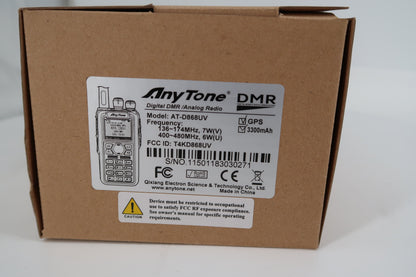 U20484 Used AntyTone AT-D868UV VHF/UHF FM/DMR GPS 7W Handheld Transceiver