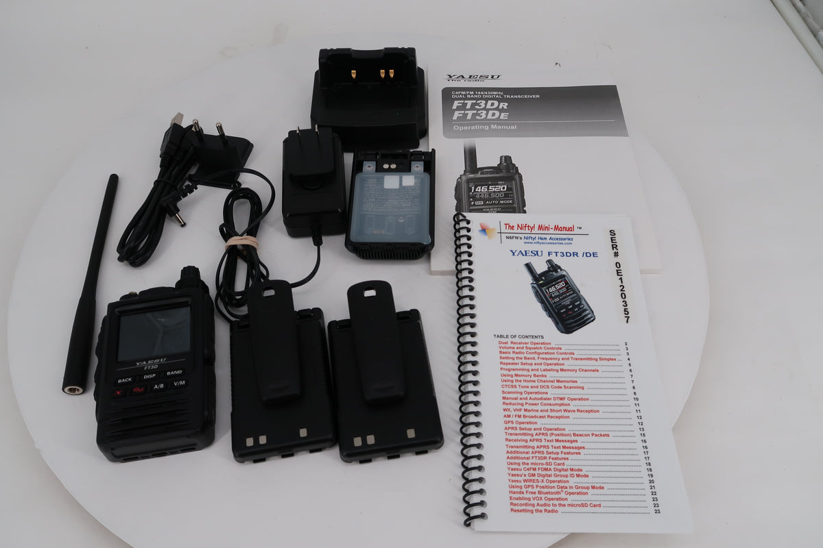 U20485 Used Yaesu FT-3DR C4FM/FM 144/430MHz Dual Band 5W Handheld Transceiver