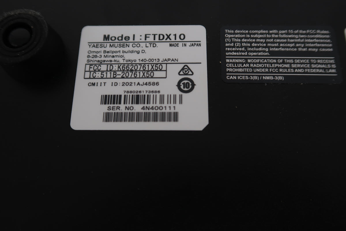 U20491 Used Yaesu FTdx10 HF/50MHz 100W Transceiver