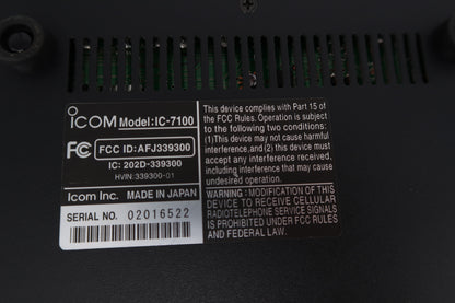 U20495 Used Icom IC-7100 HF/VHF/UHF All Mode Transceiver