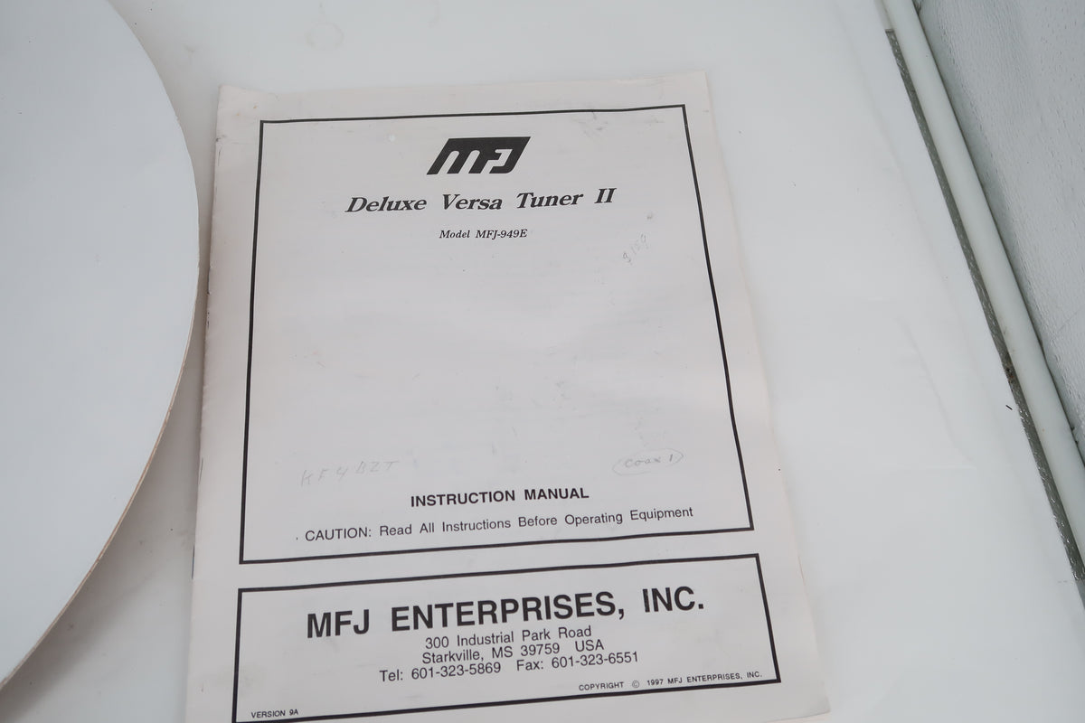 U20505 Used MFJ Deluxe Versa Tuner II MFJ-949E Antenna Tuner 1.8-30MHz 300 Watts