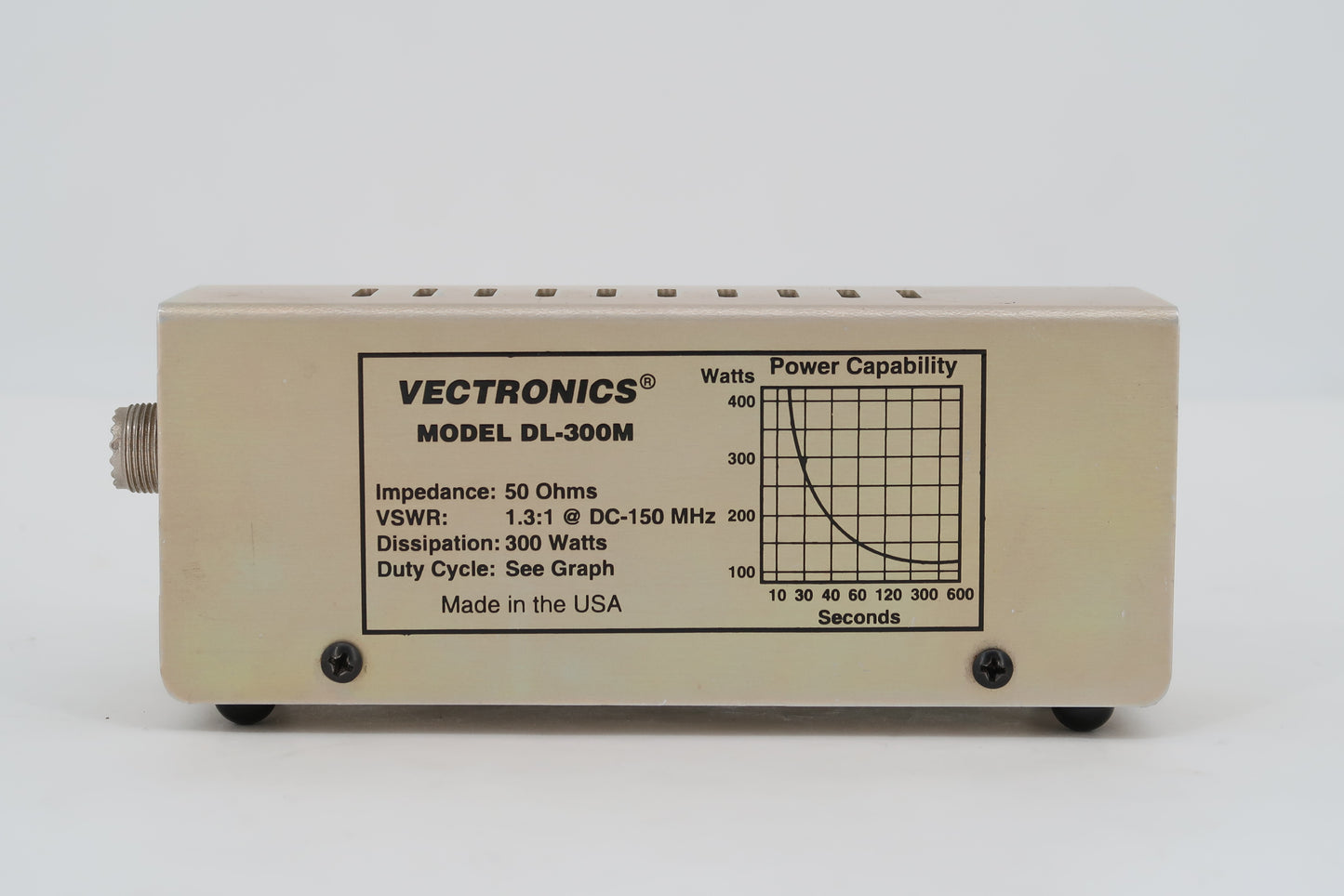 U19683 Used Vectronics DL-300M DC-150MHz 300W Dummy Load