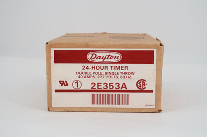 U19723 Never Used Dayton 2E353A Mechanical 24-Hour Timer