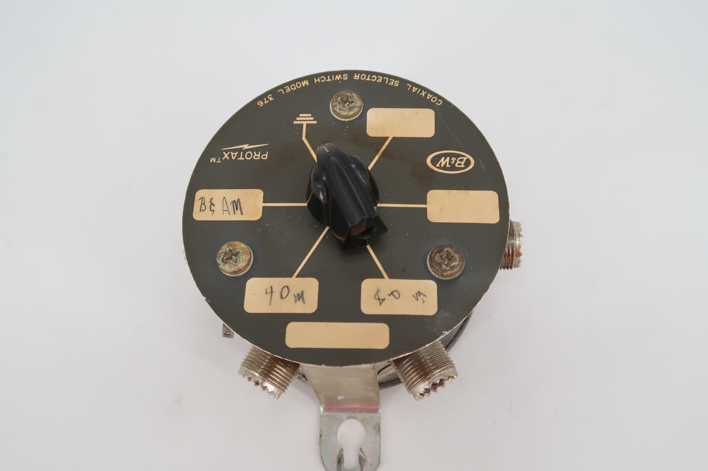 U19739 AS IS Untested B&W Protax Model 376 Coaxial Selector Switch