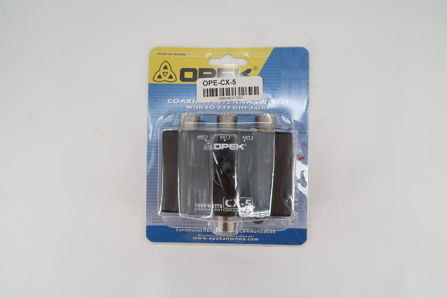 U19726 Never Used Opek CX-5 1000W 3-Way Coaxial Splitter
