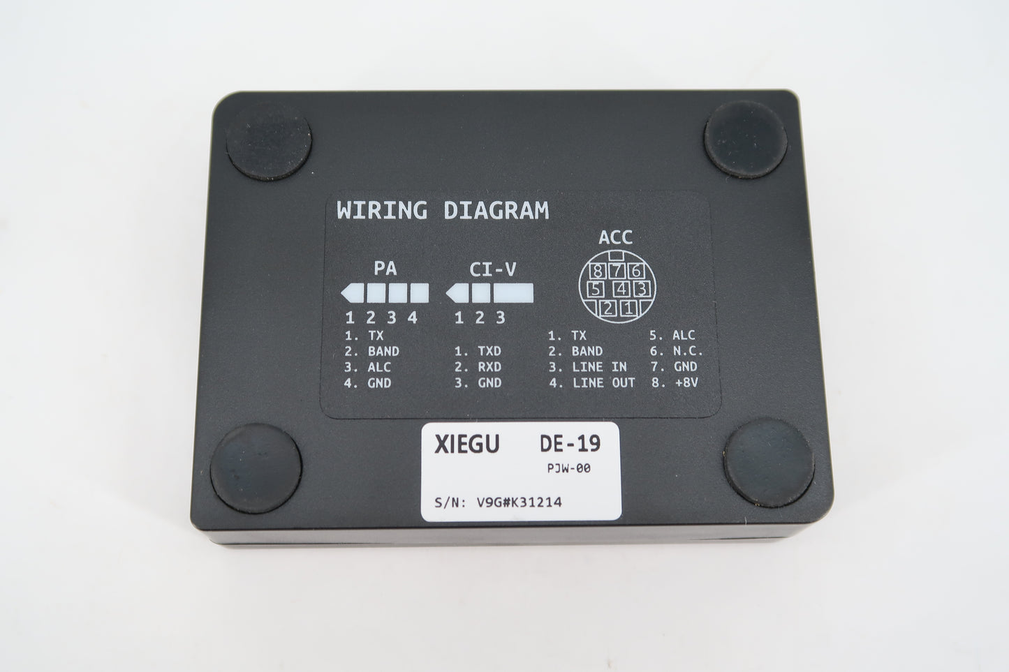U19745 Used Xiegu DE-19 USB Interface Unit & Accessory Kit for Xiegu G90
