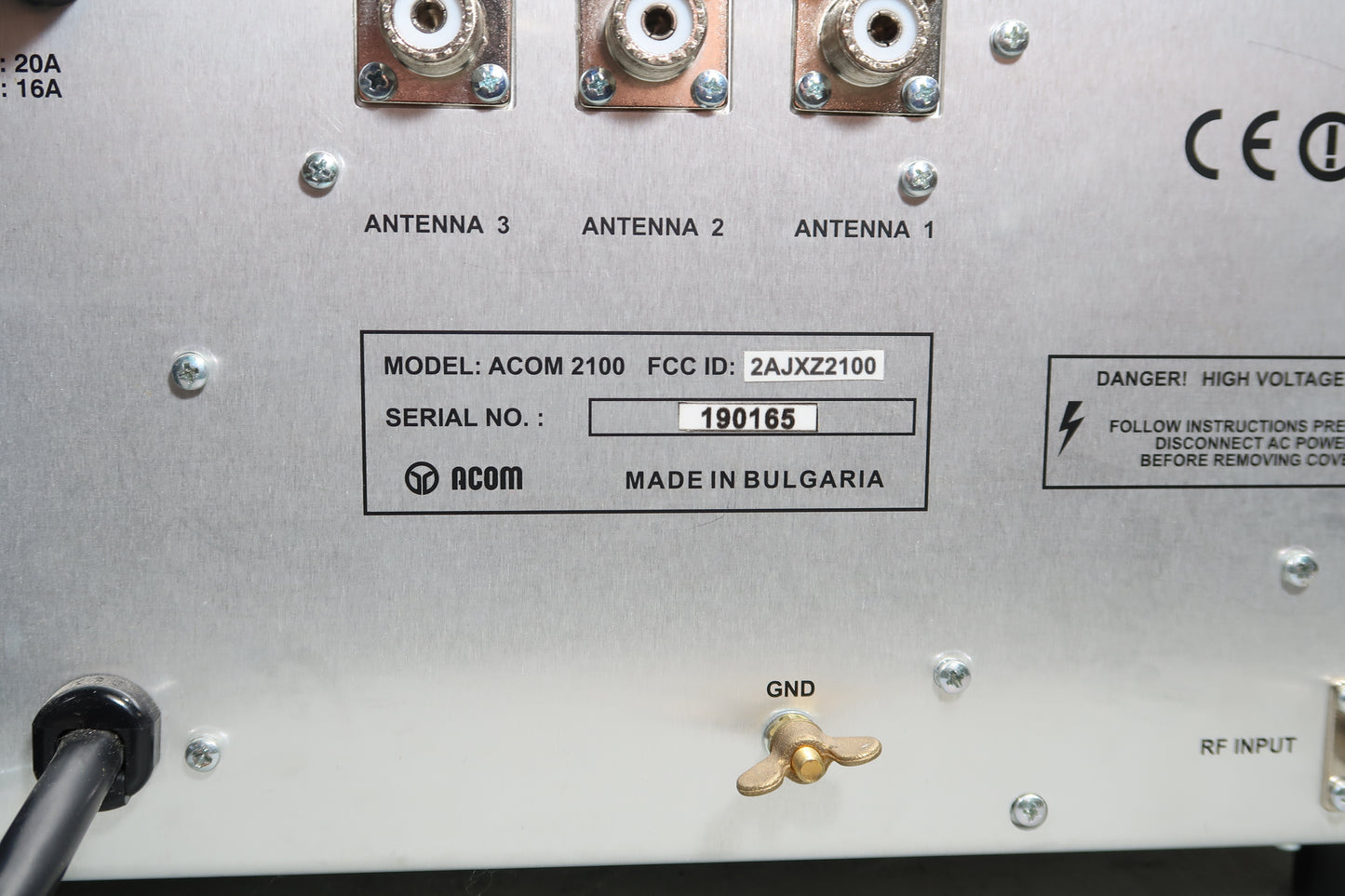 U19747 Used ACOM A2100 1.8-54MHz Linear Amplifier