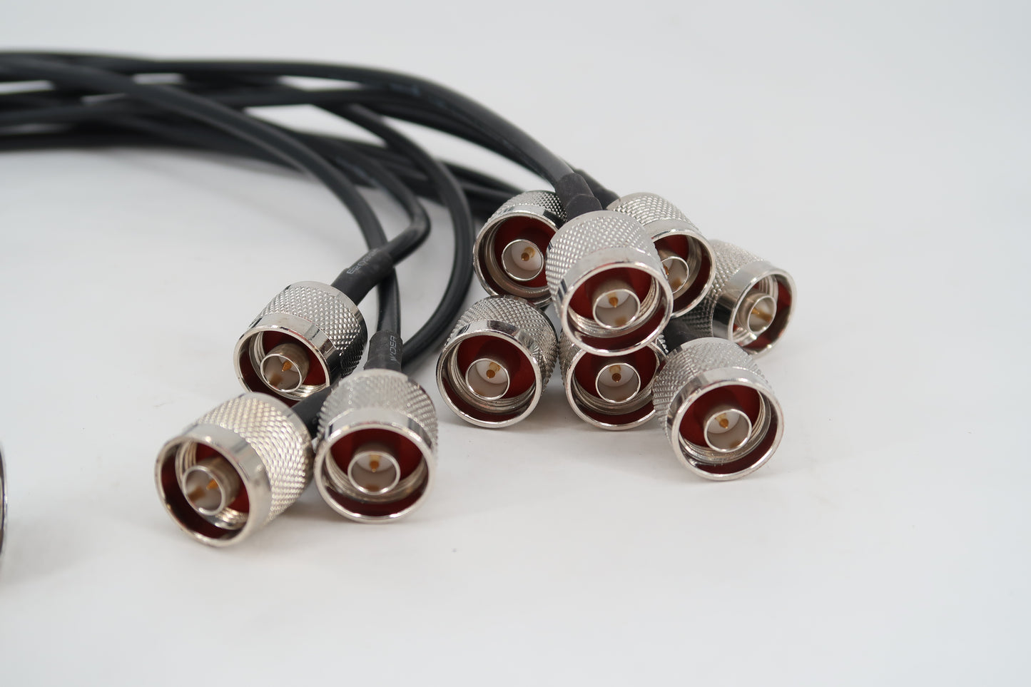 U19761 Never Used Shireen RFC 195 2ft Low Loss 50 Ohm Coaxial Jumper Cable N-Type Connectors Bundle (x10)