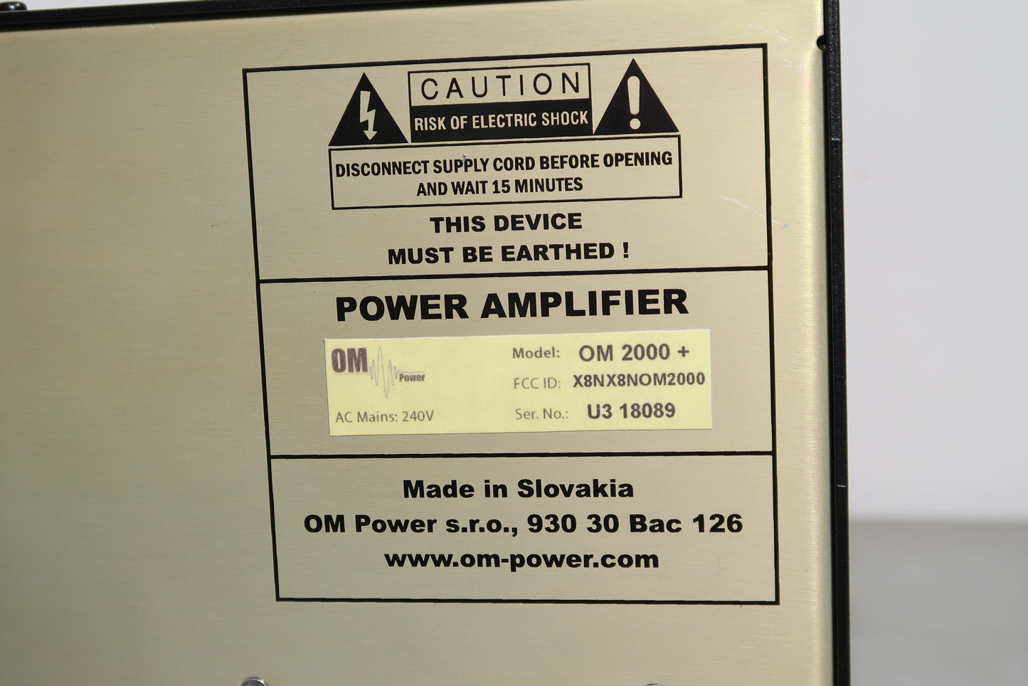 U19778 Used OM Power OM-2000+ 1.8-52MHz Linear Amplifier
