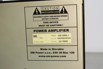 U19778 Used OM Power OM-2000+ 1.8-52MHz Linear Amplifier