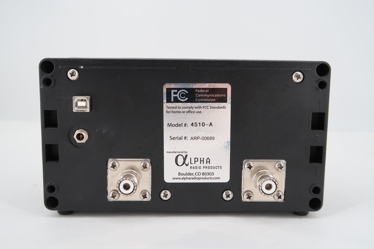 U19784 Used Alpha Radio Model 4510-A 2-60MHz Power/SWR Meter