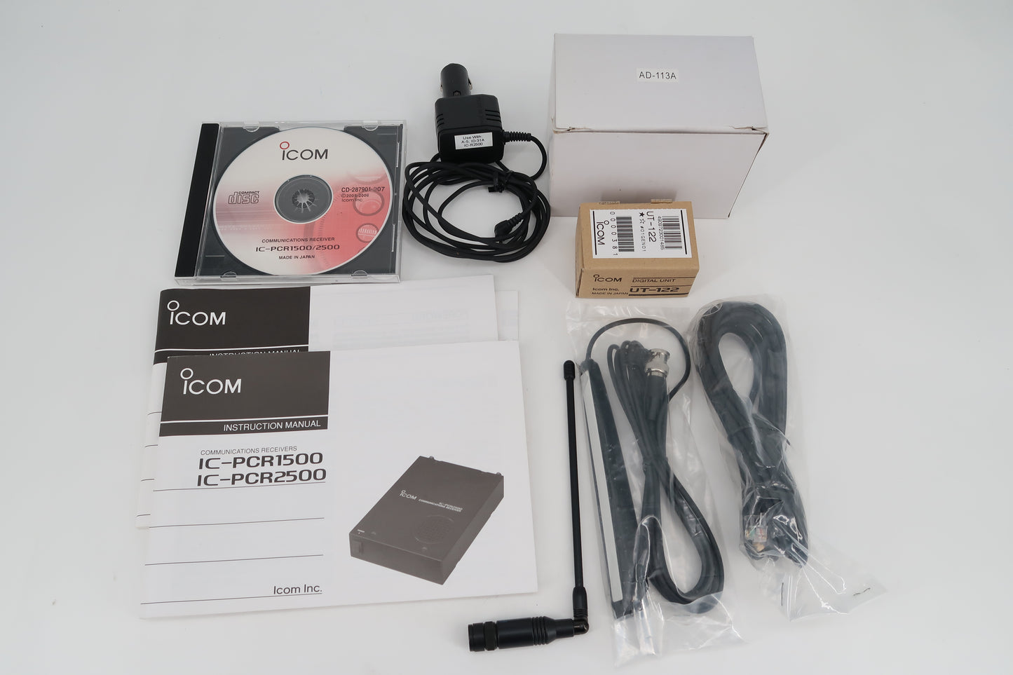 U19783 Used Icom IC-R2500 Communications Receiver with Control Head UT-122 Nice