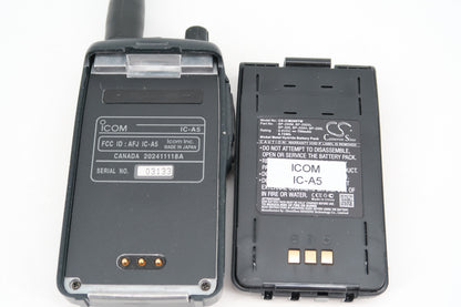 U19797 Used Icom IC-A5 VHF Air-Band Handheld Transceiver