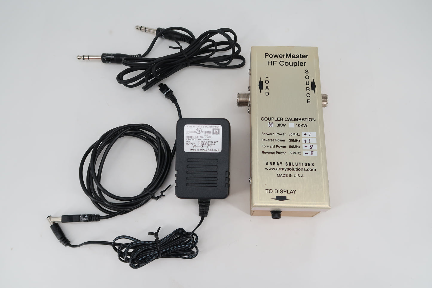 U19803 Array Solutions Power Master II (PM2-001) Digital Power/SWR Meter w/ Coupler