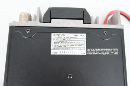 U19809 Used Kenwood TM-D700A FM Dual-Band Mobile Radio