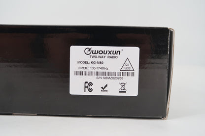 U19820 Never Used Wouxun KG-M80 Two-Way Mobile Radio