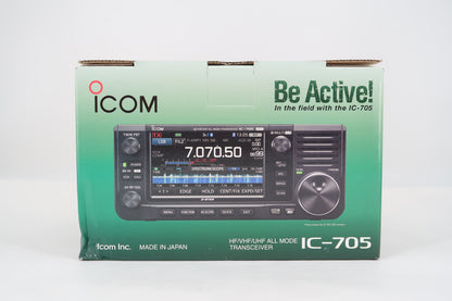 U19848 Used ICOM IC-705 Portable All-Mode Transceiver w/ Windcamp ARK-705 and MARS