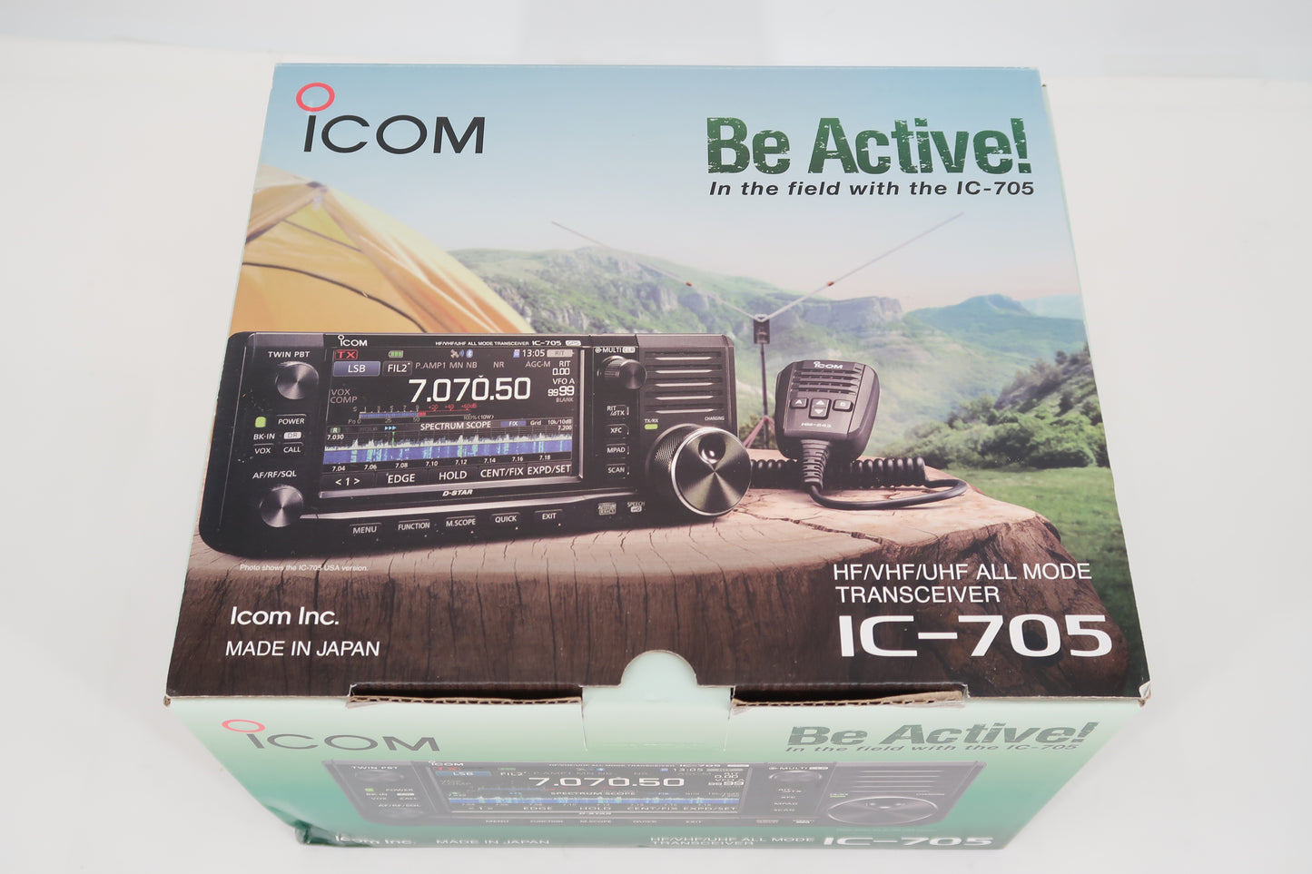 U19848 Used ICOM IC-705 Portable All-Mode Transceiver w/ Windcamp ARK-705 and MARS
