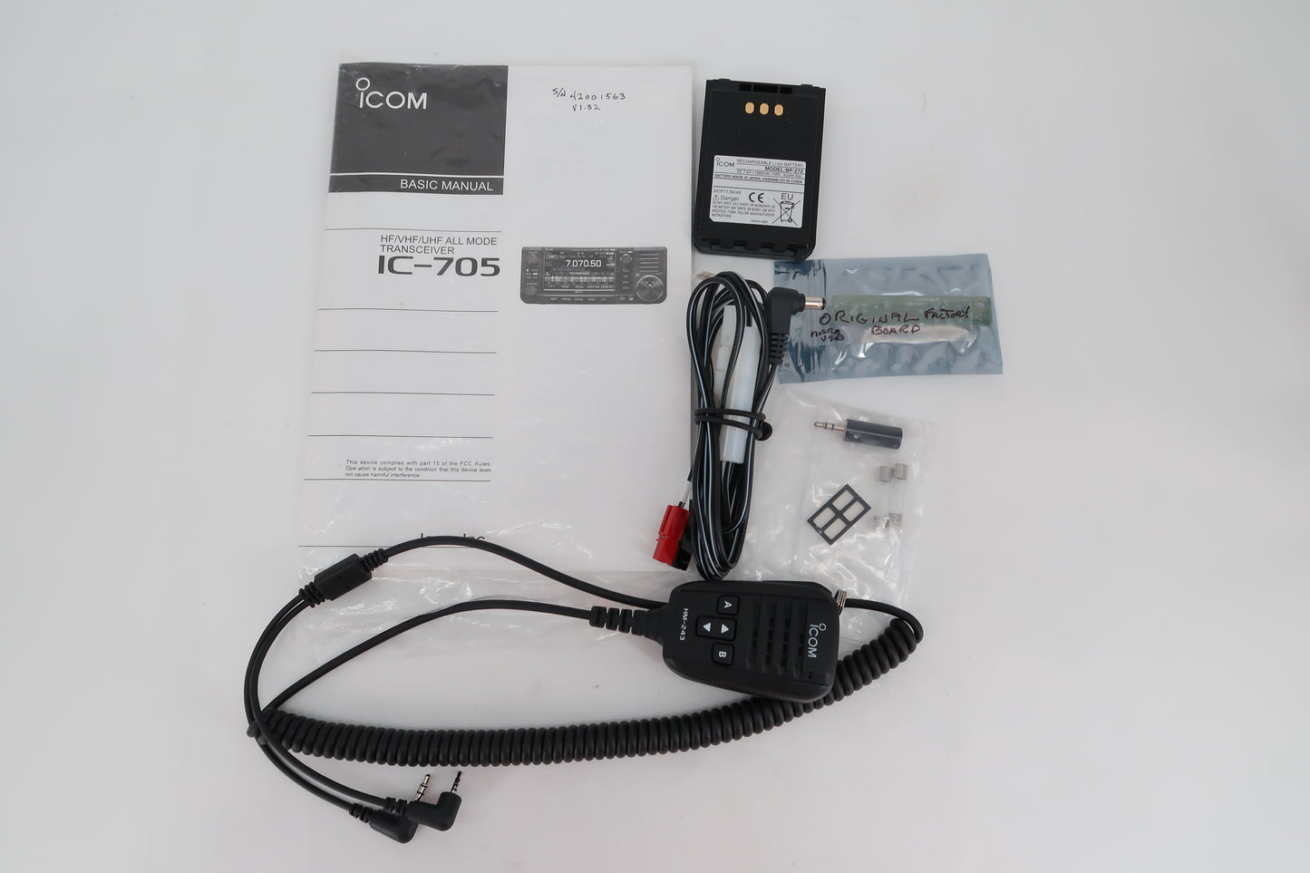 U19848 Used ICOM IC-705 Portable All-Mode Transceiver w/ Windcamp ARK-705 and MARS
