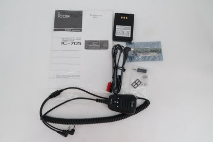 U19848 Used ICOM IC-705 Portable All-Mode Transceiver w/ Windcamp ARK-705 and MARS