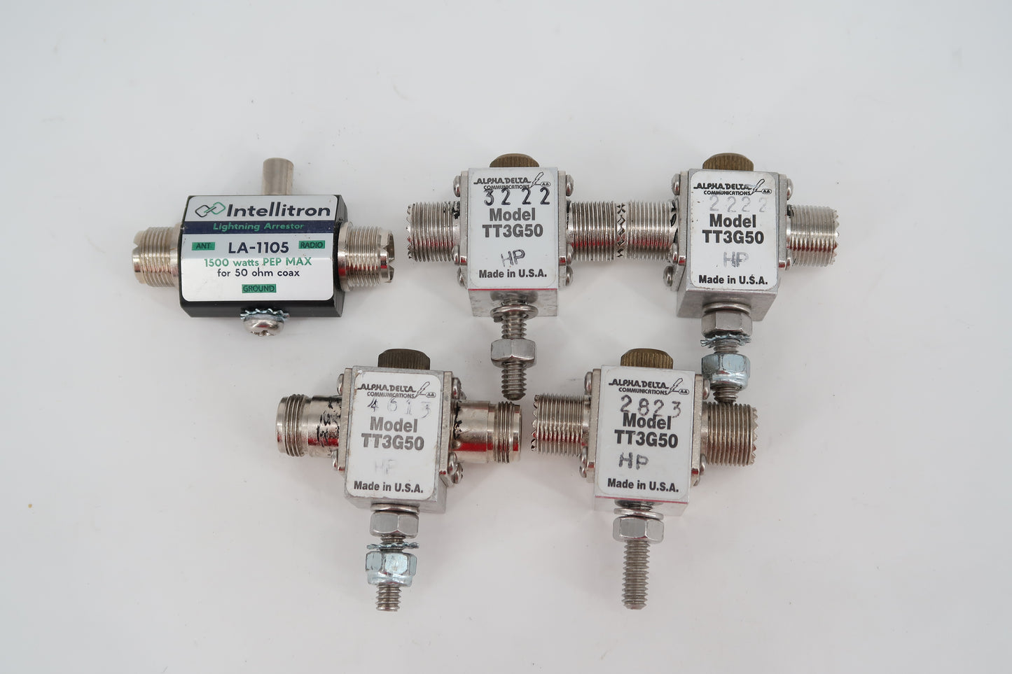 U19859 Used Alpha-Delta/Intellitron Lightning Arrestors x 5