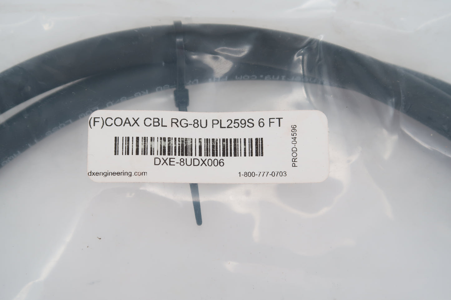 U19860 Never Used DXE-8UDX006 RG-8U PL259S 6FT Coax Cable