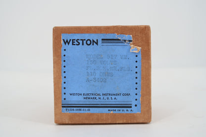 U19865 Never Used Weston Model 517VM 150V Panel Volt Meter