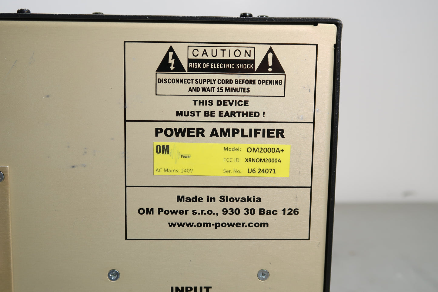 U19872 Used OM Power OM-2000A+ HF/6m Automatic Power Amplifier